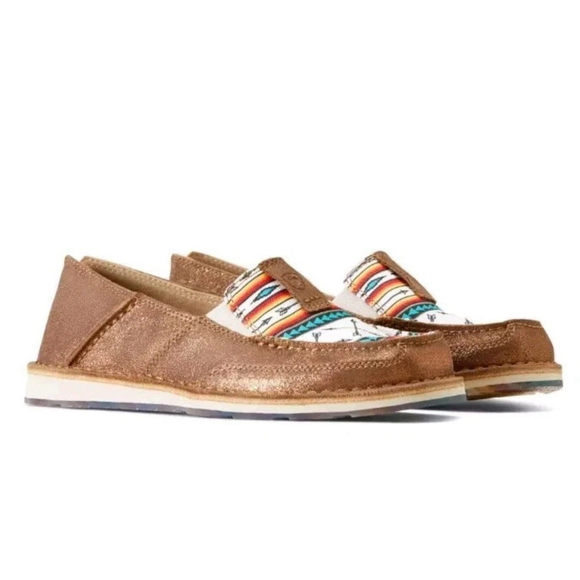 Ariat Cruiser Rose Gold Arrow Slip On Womens Shoes Aztec 10046918 Size 9 - Picture 1 of 11